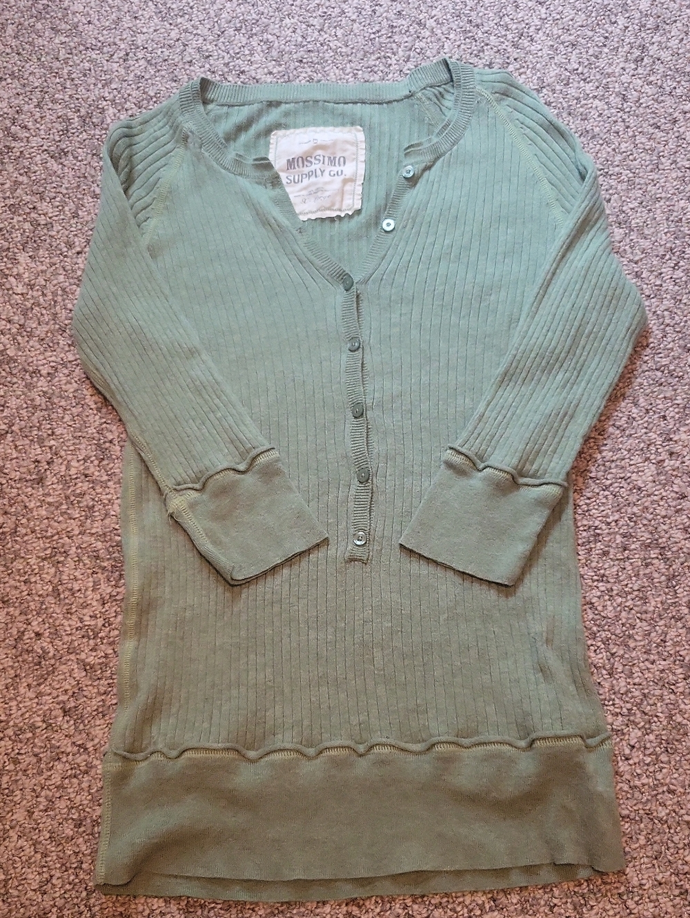 Womens Mossimo Fitted Henley Sweater Top
